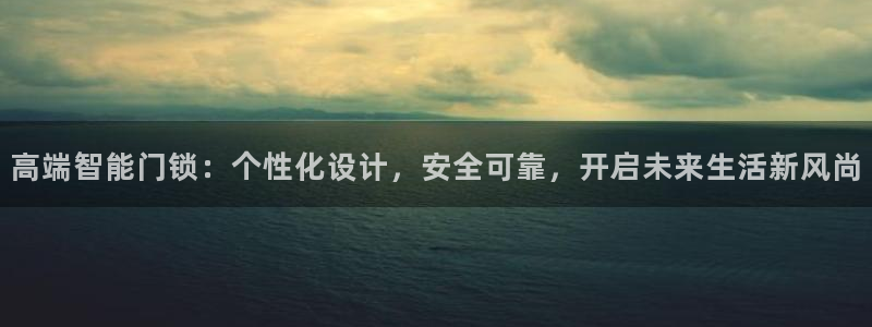 利记现场官网：高端智能门锁：个性化设计，安全可靠，开启未来生