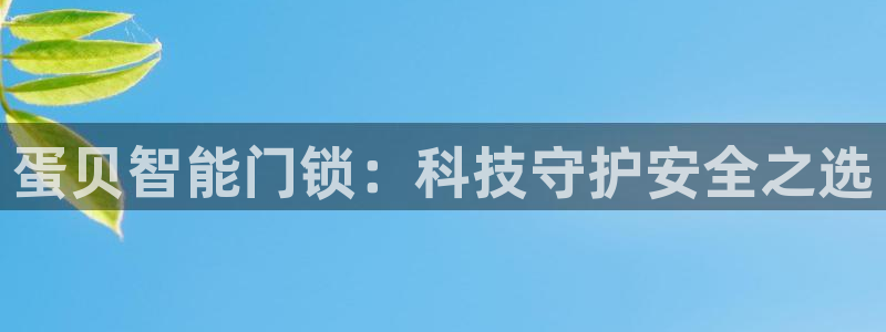 利记的官网：蛋贝智能门锁：科技守护安全之选