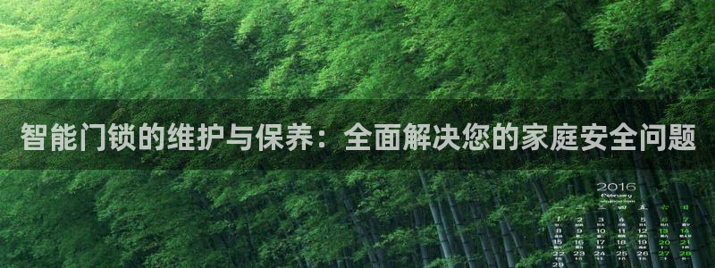 利记真正的官网是多少：智能门锁的维护与保养：全面解决您的家庭
