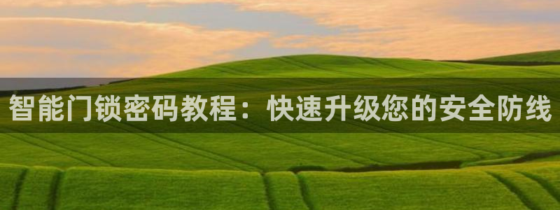 利记官网香菜1：智能门锁密码教程：快速升级您的安全防线