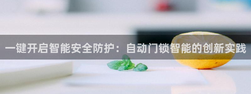利记体育app官网：一键开启智能安全防护：自动门锁智能的创新