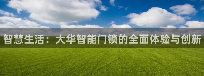 利记坊官网注册账号：智慧生活：大华智能门锁的全面体验与创新