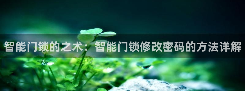 利记官网日亚运比：智能门锁的之术：智能门锁修改密码的方法详解